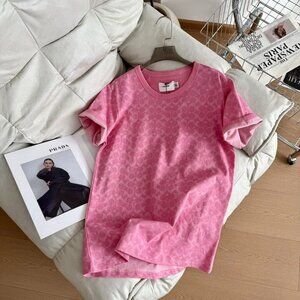 NWT COACH  Women’s Pink T Shirt Organic Cotton